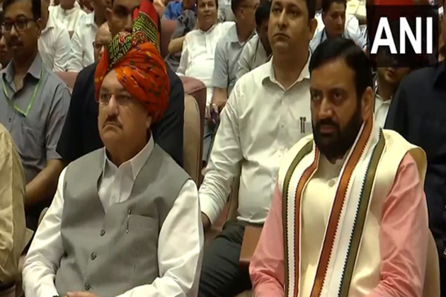 JP Nadda, Dharmendra Pradhan, Samrat Chaudhary, Nayab Singh Saini among others listen to PM Modi's 'Mann ki Baat' program