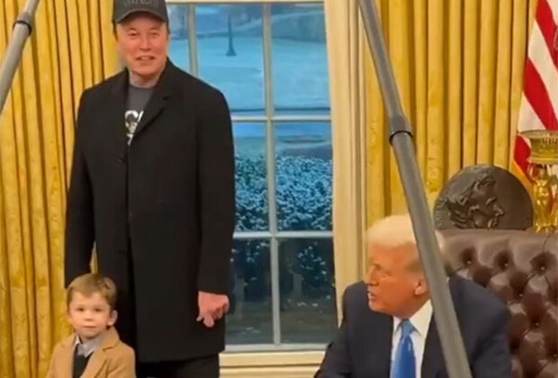 Musk, his son 'X' join Donald Trump in Oval Office as DOGE executive order is signed