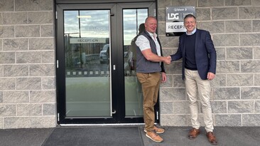 Nigel Dillon, managing director of Lloyds Datum Group and Matthew Marriott, CEO of Socotec UK (right)