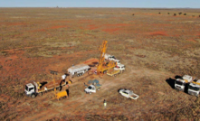 Diamond drilling at the Atlas target east of the Honeymoon mine. Credit: Boss Energy