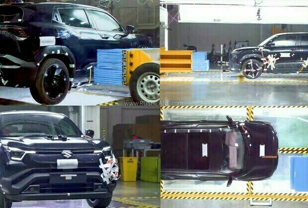 Maruti eVitara Crash Test Images Revealed  5 Star NCAP Ratings