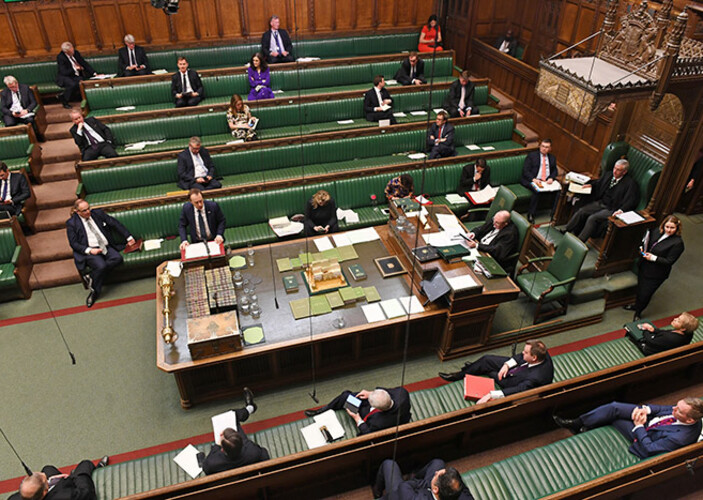   handout photograph released by the  arliament shows ritains ealth ecretary att ancock standing at the dispatch box and speaking during the oronavirus ill debate to socially distanced s in the ouse of ommons in ondon on arch 23 2020 ealth ecretary att ancock said on onday that some peoples behaviour was very selfish warning they must keep two metres apart s on onday debate proposed emergency legislation to give police and immigration officers increased powers to force people to isolate themselves        