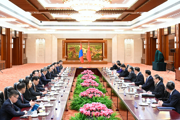 CHINA-BEIJING-ZHAO LEJI-CHAIRMAN OF STATE GREAT HURAL OF MONGOLIA-TALKS (CN)