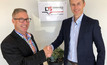 Downhole Surveys' CEO Mike Ayris and Devico CEO Erlend Olso at the Downhole Surveys Perth office in October this year