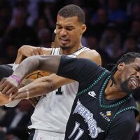 Wolves win after Spurs' Victor Wembanyama ejected, even series