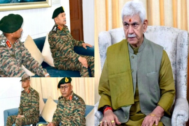 J-K LG Manoj Sinha reviews security with Army Chief, says "every perpetrator must be hunted"