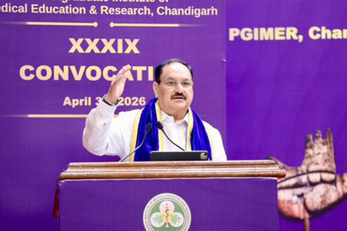 "Important milestone": JP Nadda addresses 39th Convocation of Postgraduate Institute of Medical Education and Research in Chandigarh