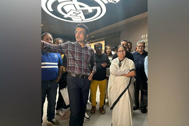 Former India captain Sourav Ganguly, Mamata Banerjee visit Santiago Bernabeu Stadium in Madrid