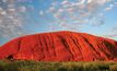  Ayers Rock south of Alice Springs, which is developing a renewables hub.