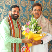 Haryana CM Nayab Singh Saini meets state co-incharge Surendra Singh Nagar