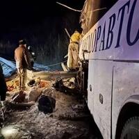 (SPOT NEWS) RUSSIA-PRIMORSKY KRAI-BUS ACCIDENT