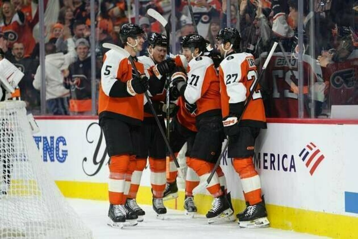 Flyers erupt for 3 goals in 26 seconds to topple Devils