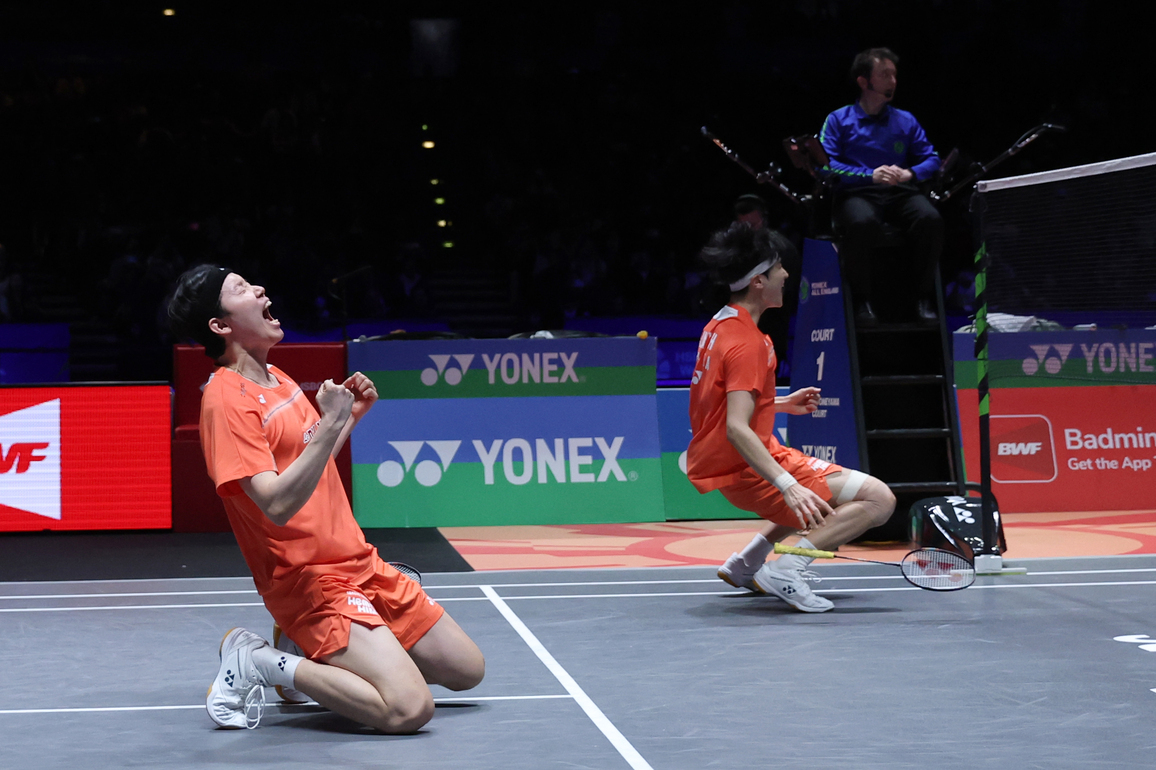 (SP) BRITAIN-BIRMINGHAM-BADMINTON-ALL ENGLAND OPEN-MEN'S DOUBLES-FINAL