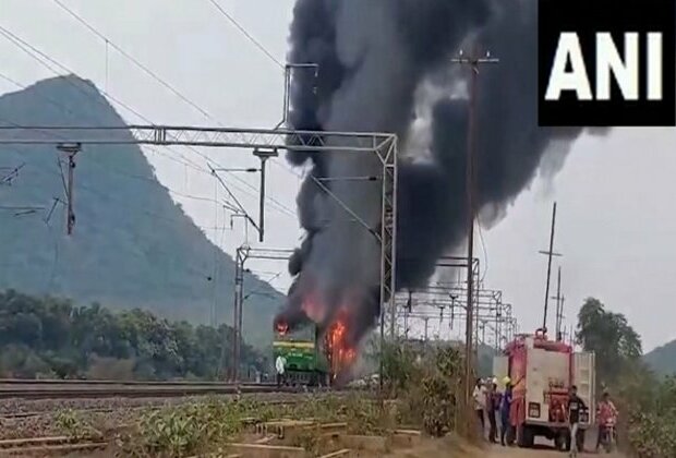 Fire breaks out in train engine in Odisha's Dhenkanal; dousing on