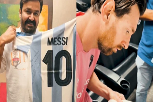 Mohanlal receives signed jersey from Lionel Messi, calls it an 'unforgettable gift'