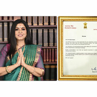 Defence Minister Rajnath Singh Acknowledges Dr. Sohini Sastri's Role in Public Education, Astrology, and Social Impact