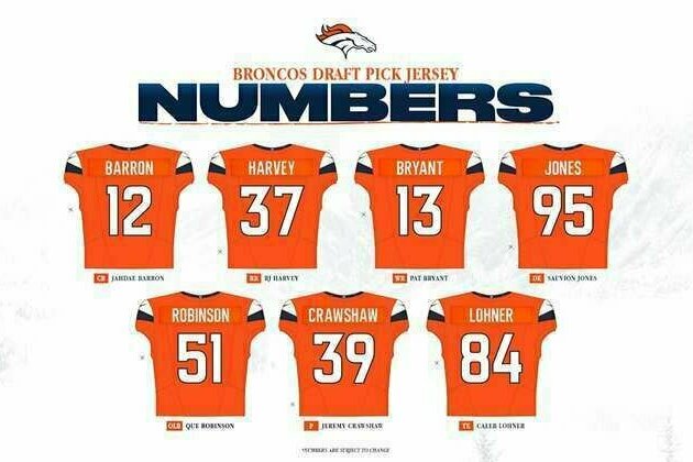 Broncos announce jersey numbers for 2025 draft picks