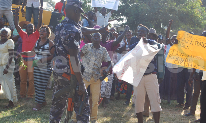 Ntoroko residents protest over road diversion Ntoroko residents protest over road diversion
