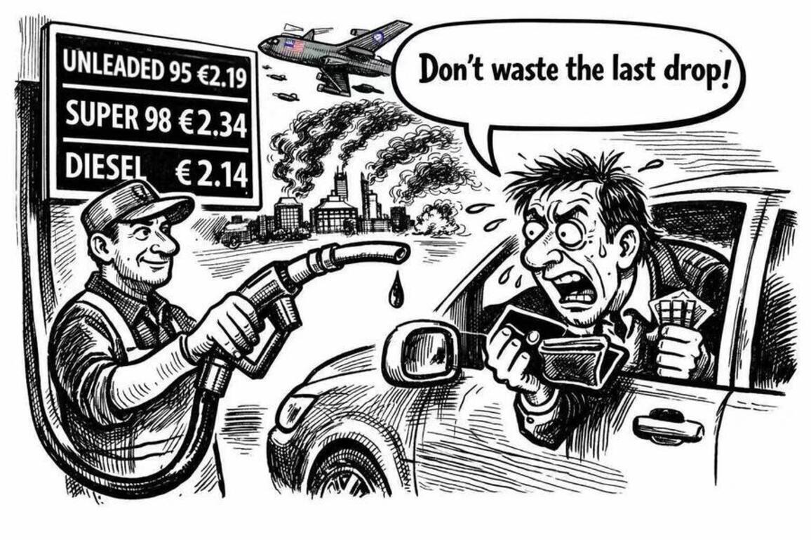 AI Cartoon | Energy Shock, Everyday Pain
