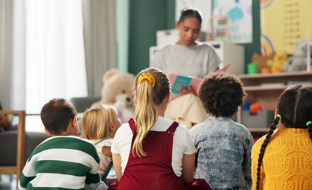 School children in class