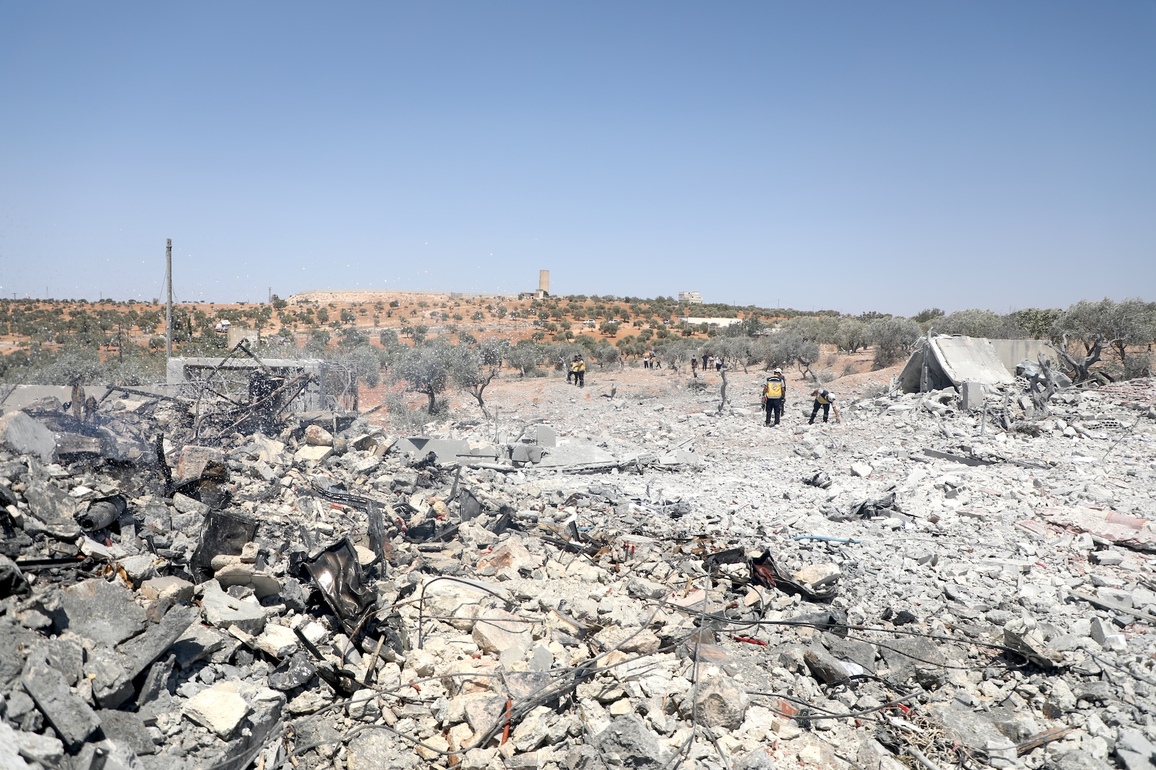 SYRIA-IDLIB-EXPLOSION-AFTERMATH