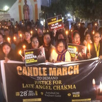 Tripura: TISF holds candle march in Agartala, demanding justice for Angel Chakma
