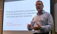 Mark Noppe presenting in Johannesburg.