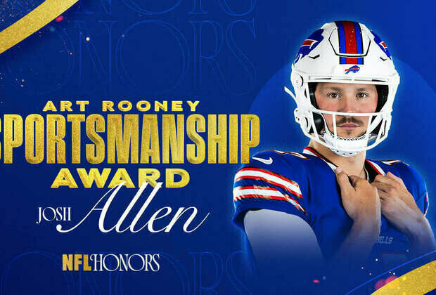 Josh Allen wins Art Rooney Sportsmanship Award | 2025 NFL Honors