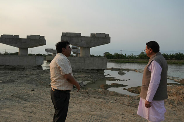 Uttarakhand CM Dhami inspects Indo-Nepal border road project at Banbasa