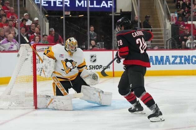 Hurricanes edge Penguins in shootout after late collapse