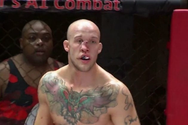 MMA contender tries to fight on after worst nose break in history