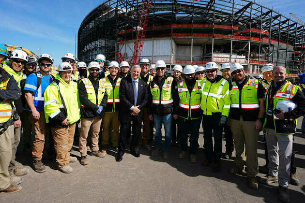 Buffalo Bills Celebrate "Topping Out" of New Highmark Stadium