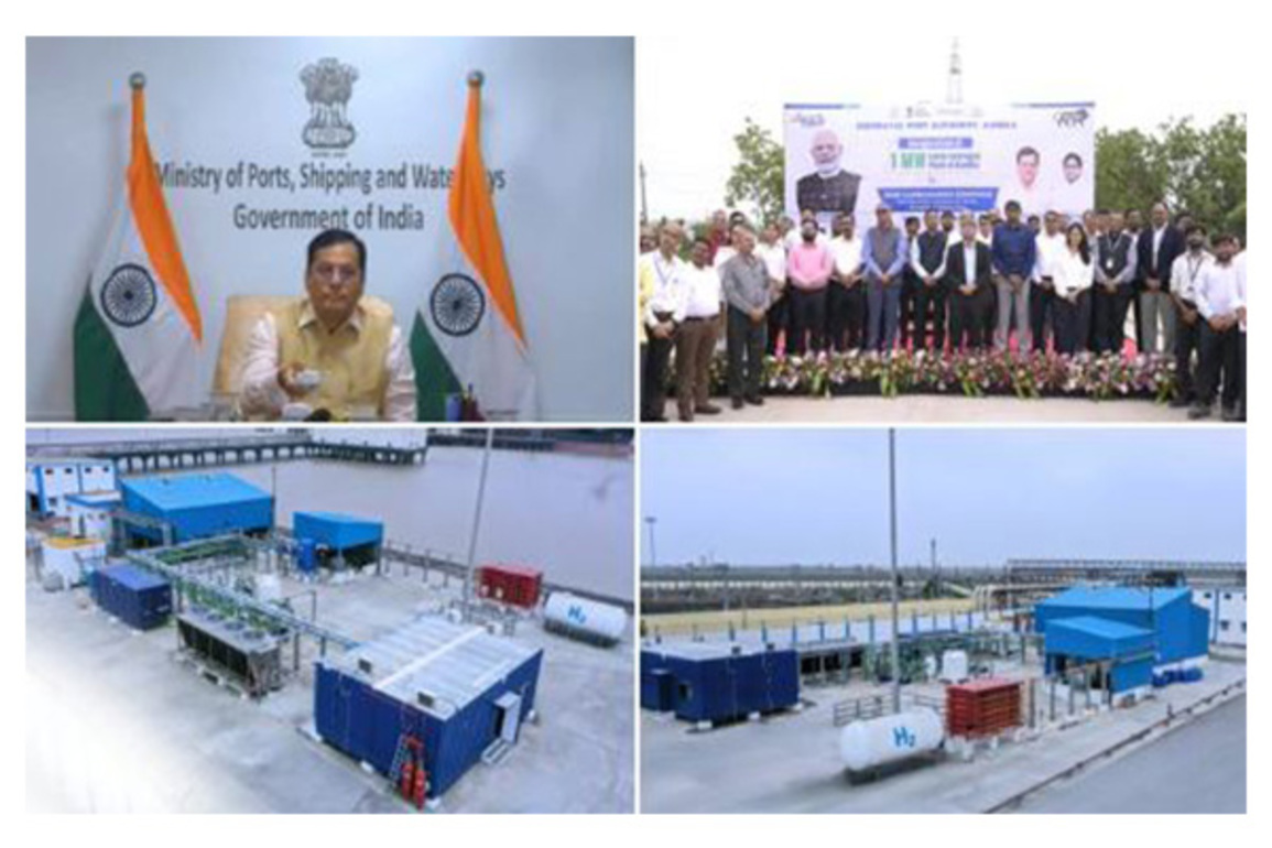 Indigenously built 1 MW Green Hydrogen Plant commissioned at Kandla Port by Sarbananda Sonowal