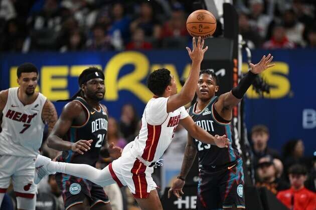 Pistons' rally falls short as Heat win 4th straight