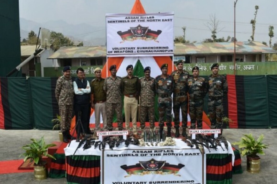 Manipur: After Governor's call, illegally-held weapons surrendered in Churachandpur, Imphal East