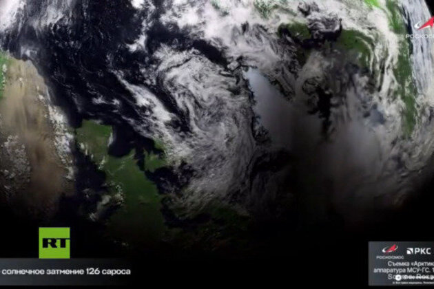 Russian satellite captures stunning view of total solar eclipse 