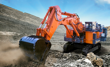 Hitachi's EX5600-7P ultra-large hydraulic excavator, revealed on October 20 this year
