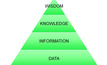 Figure 1: the Data-Information-Knowledge-Wisdom Hierarchy is traditionally arranged as a pyramid