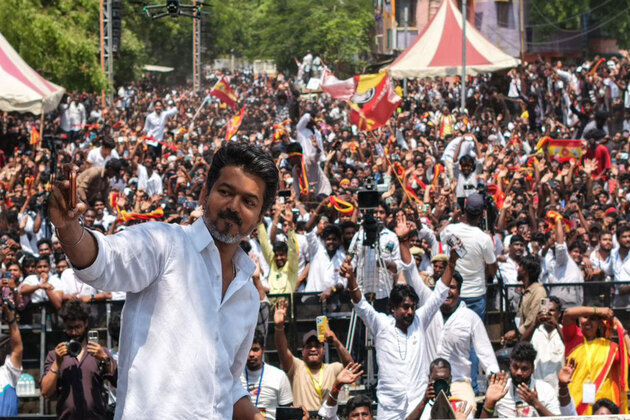 TVK chief Vijay files nomination from Perambur for Tamil Nadu polls, conducts roadshow