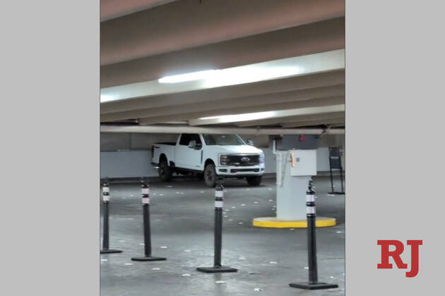 Caesars Palace parking garage scene of close escape for pickup truck - Casinos &amp; Gaming