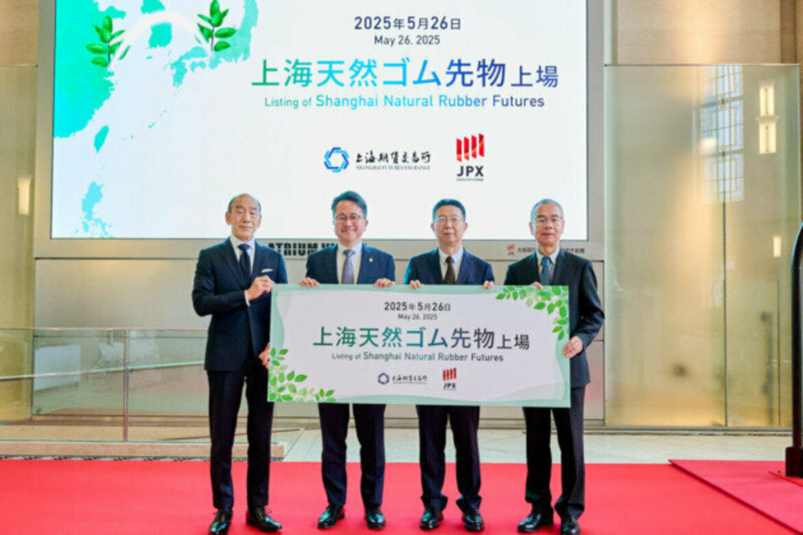 Shanghai natural rubber futures listed on Japan's Osaka Exchange