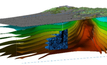  Temperature distribution at the FORGE site visualised in Leapfrog Geothermal