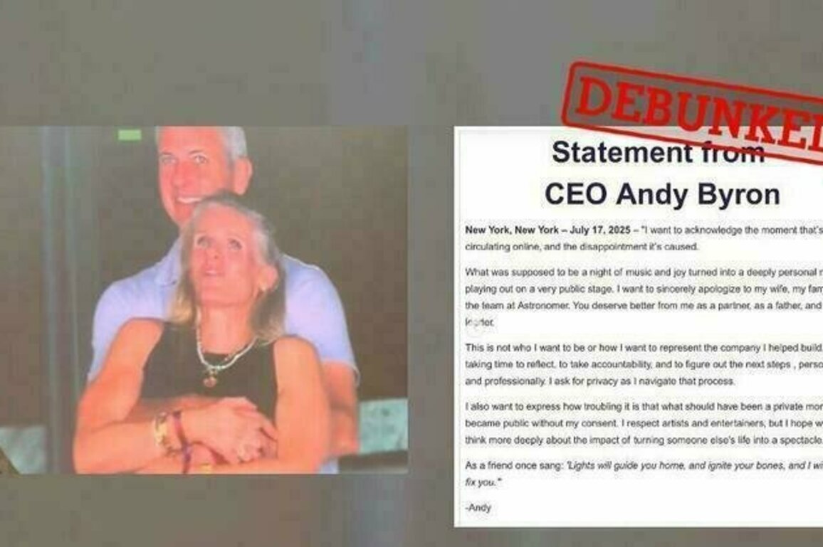 Apologies by US CEO caught in Coldplay 'kiss cam' scandal were faked