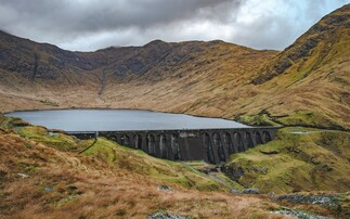 Cruachan dam and upper reservoir. Credit: Drax
