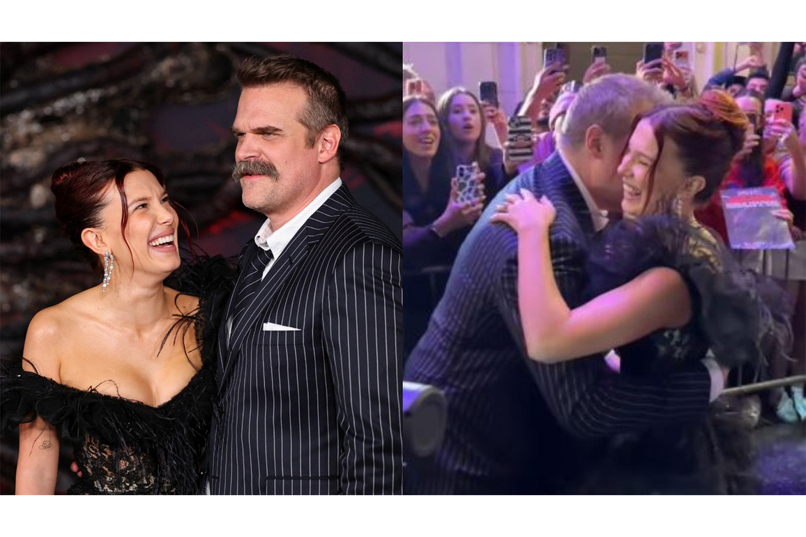 Millie Bobby Brown, David Harbour share a warm hug; pose for pictures amid reports of "bullying and harassment"