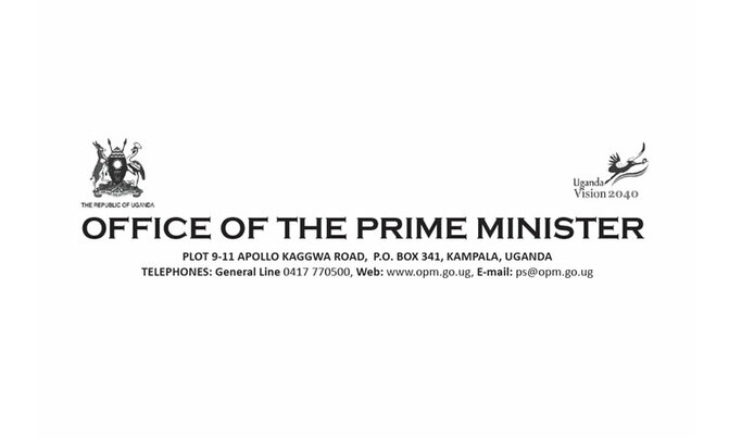 Notice of the Office of the Prime Minister Notice of the Office of the Prime Minister