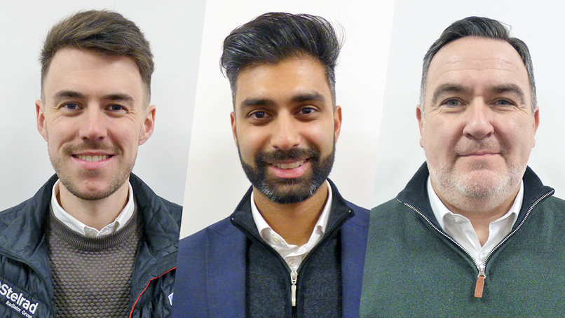 Lewis Aird, Sahil Patel and Tom McGrory.