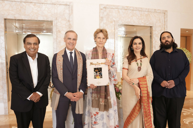 Ambani family hosts Canadian PM Mark Carney at their home in Mumbai