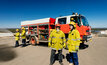 Members of Talison Lithium's fire brigade.