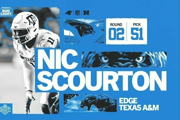 With the No. 51 overall pick, Panthers pick Nic Scourton